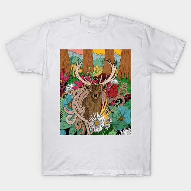 Spring Woodland T-Shirt by Swadeillustrations